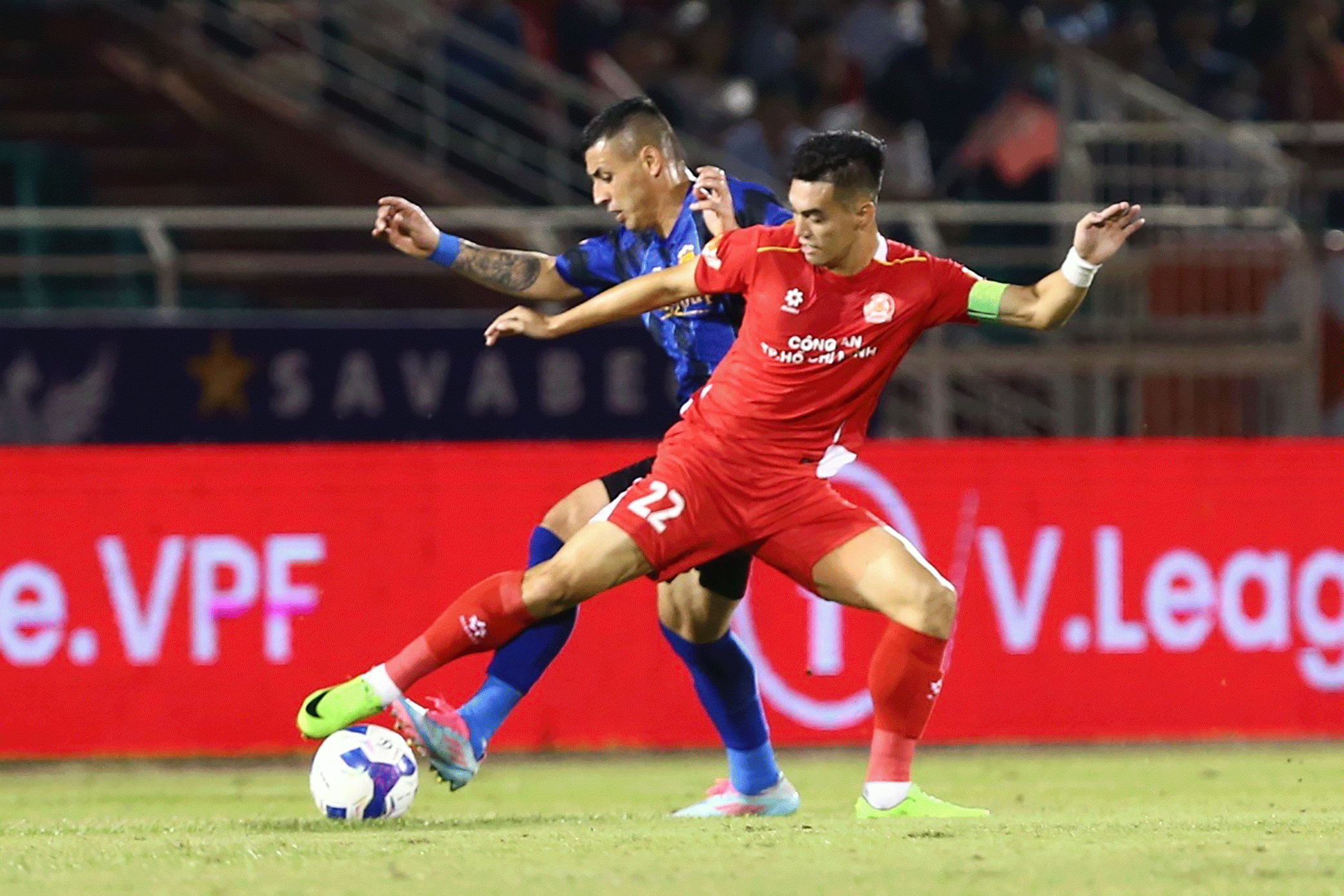 CLB Công an TP HCM được kỳ vọng sẽ tái hiện trận derby kịch tính với CLB Công an Hà Nội. (Ảnh: THẠO HOÀNG)
