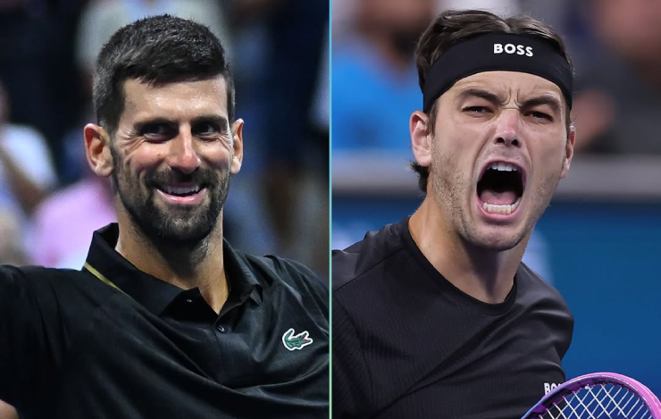 Djokovic (bên trái) chưa bao giờ thua Fritz