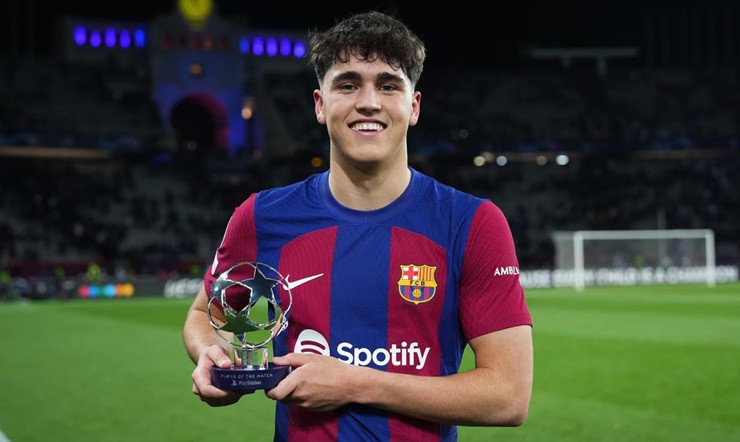 Trung vệ trẻ Pau Cubarsi của Barcelona được đánh giá là ứng viên nặng ký cho Golden Boy 2025