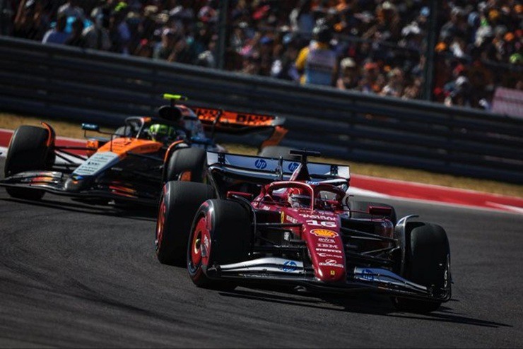 Leclerc phòng thủ kiên cường để giành podium tại Austin