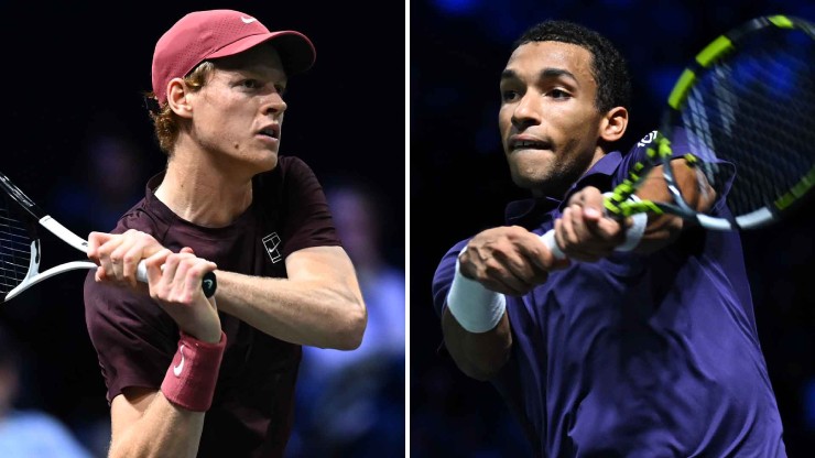 Sinner (bên trái) và Felix (bên phải) cùng tạo ra cột mốc mới nếu thắng chung kết Paris Masters