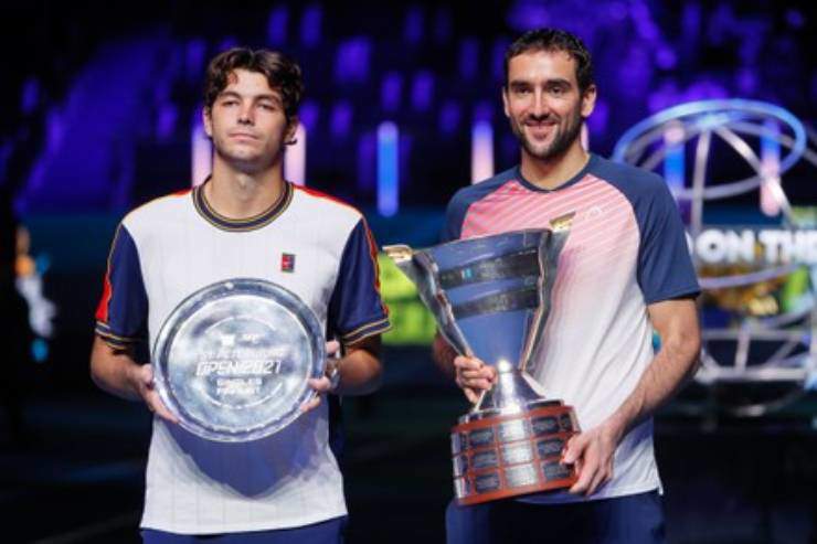 Fritz (bên trái) gặp Cilic (bên phải) là trận đấu dự kiến kéo dài trong 3 set