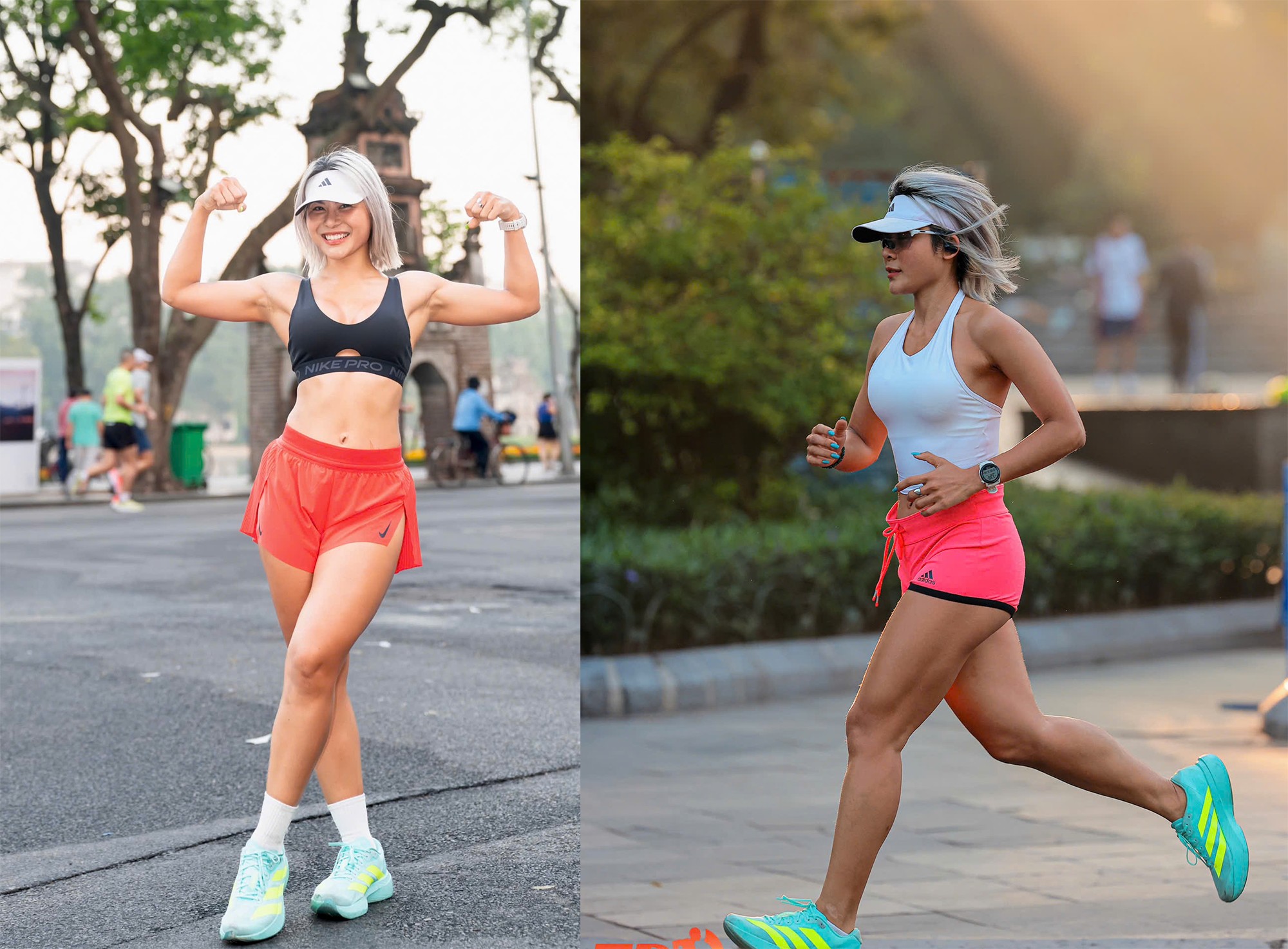 Song song đó, cô còn tích cực tham gia tập luyện và tranh tài ở các giải marathon lớn. Với chế độ tập luyện của một VĐV chuyên nghiệp, Ngọc Lan thu hút mọi ánh nhìn với hình thể như “tạc tượng”, cơ bắp rõ nét và vóc dáng săn chắc.